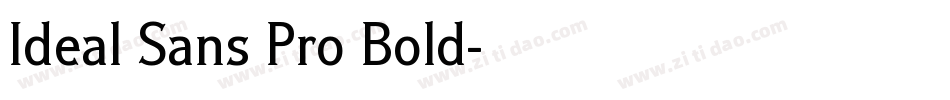 Ideal Sans Pro Bold字体转换